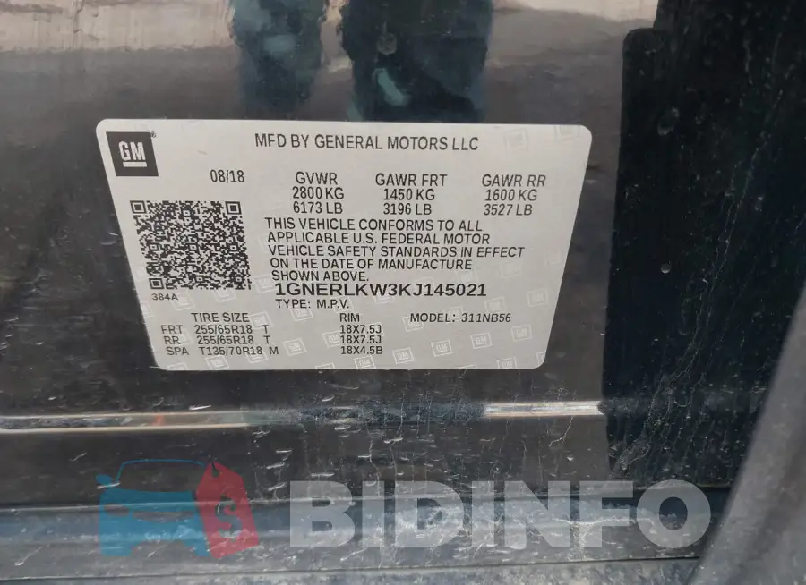 1GNERLKW3KJ145021 Photo# 9