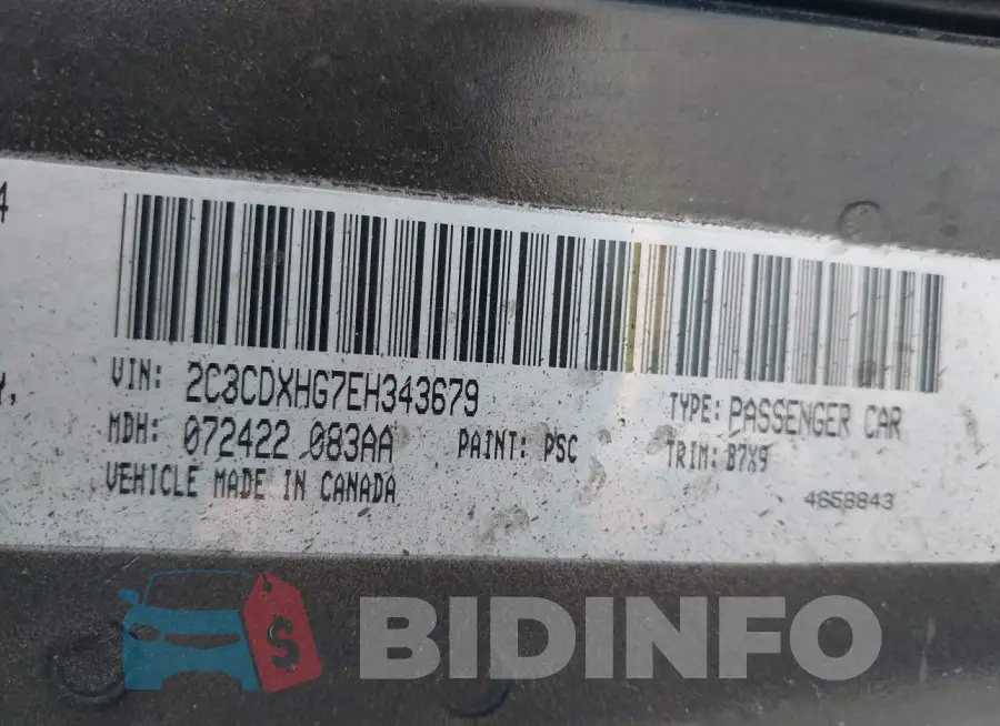 2C3CDXHG7EH343679 Photo# 9