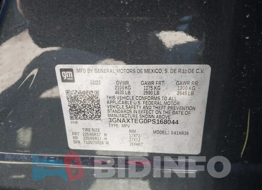 3GNAXTEG0PS168044 Photo# 9