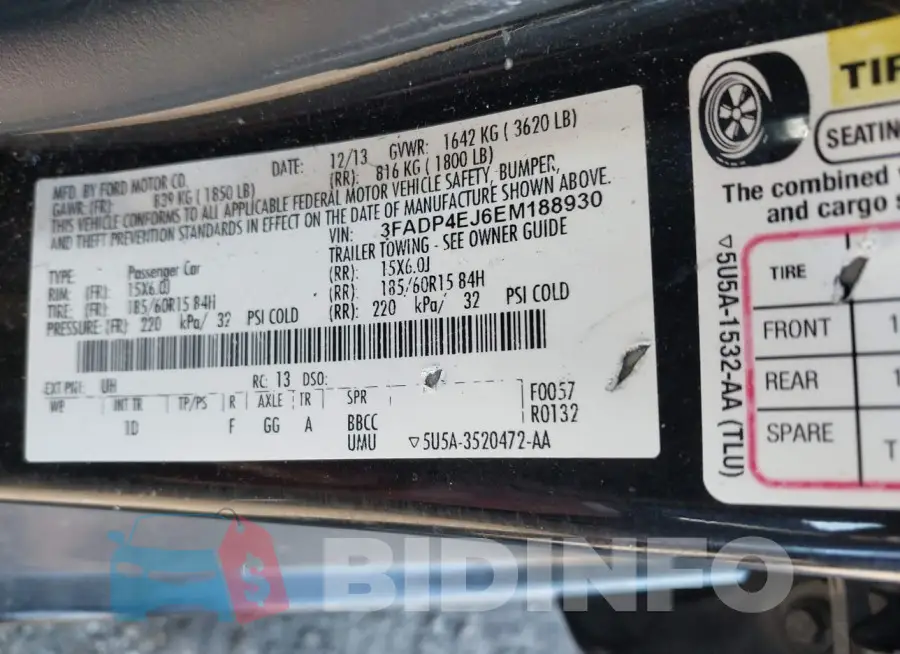 3FADP4EJ6EM188930 Photo# 9