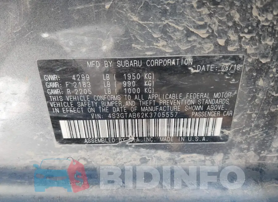 4S3GTAB62K3705557 Photo# 9