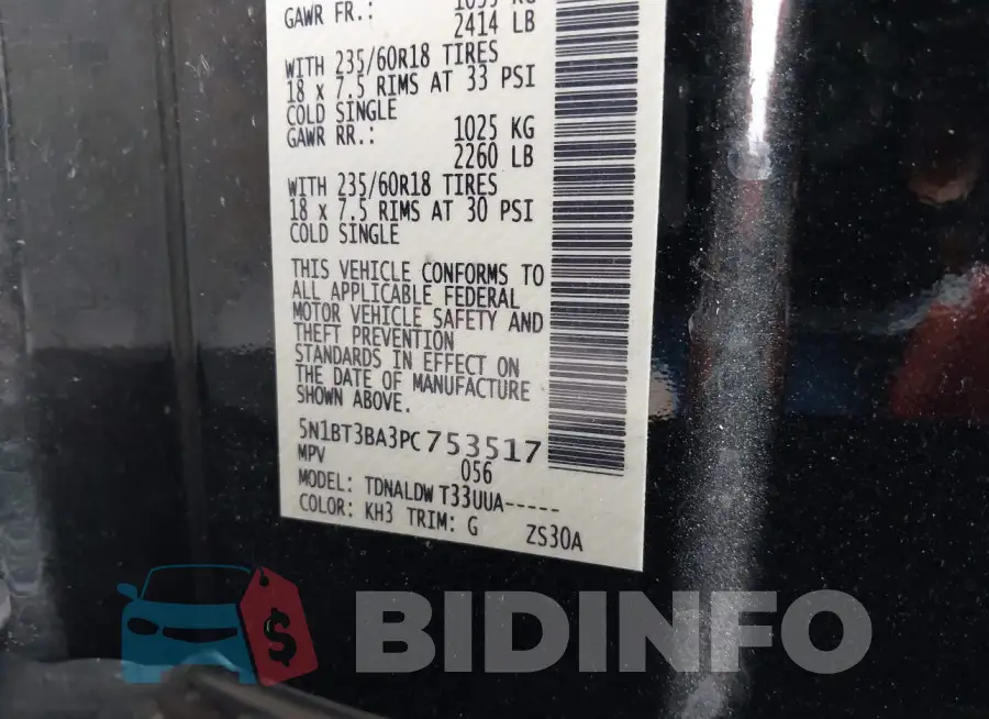 5N1BT3BA3PC753517 Photo# 9