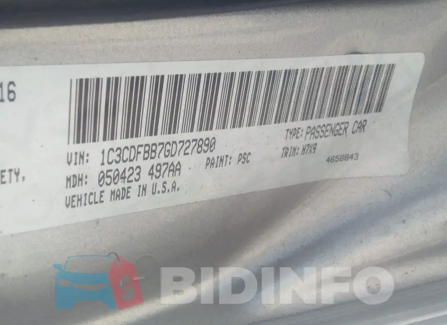 1C3CDFBB7GD727890 Photo# 9