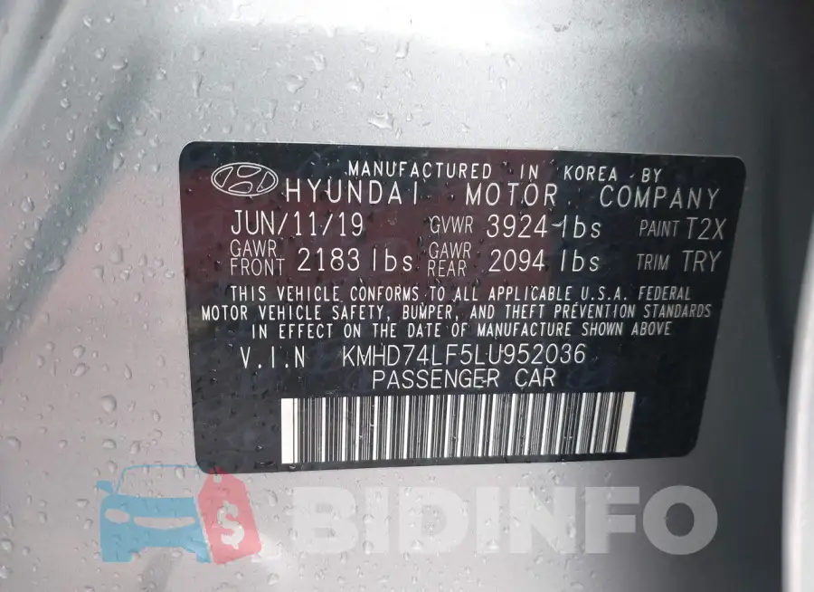 KMHD74LF5LU952036 Photo# 9