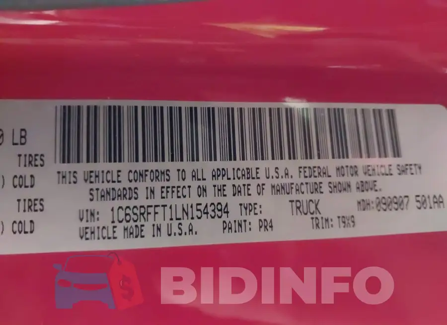 1C6SRFFT1LN154394 Photo# 9