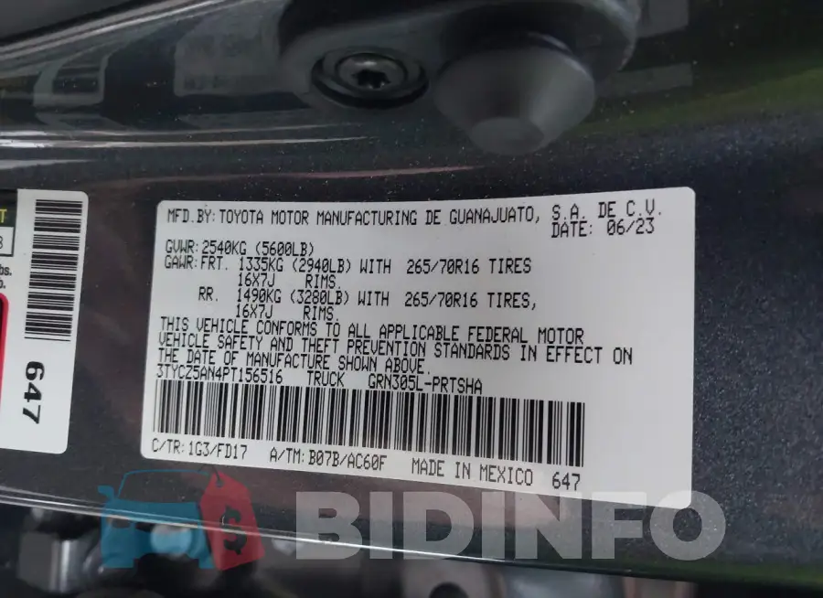 3TYCZ5AN4PT156516 Photo# 9