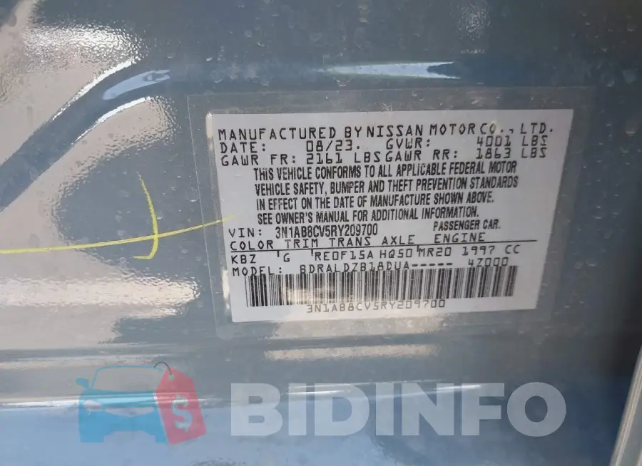 3N1AB8CV5RY209700 Photo# 9
