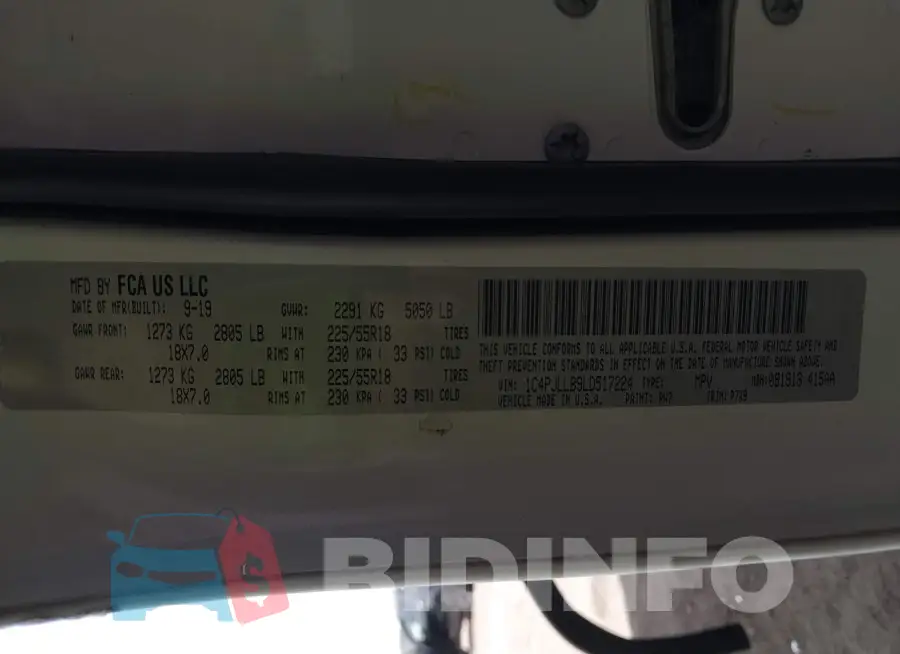1C4PJLLB9LD517224 Photo# 9