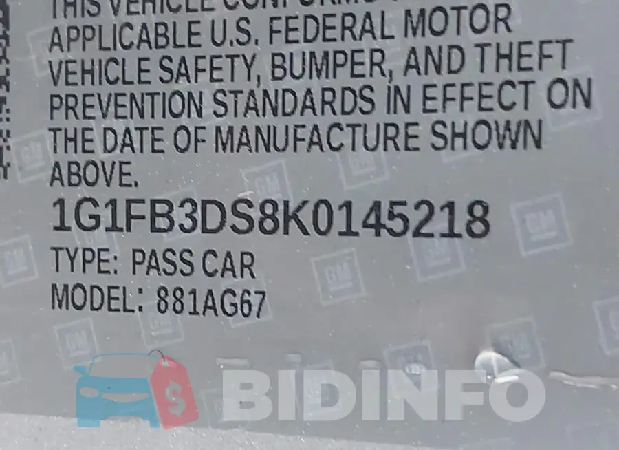 1G1FB3DS8K0145218 Photo# 9
