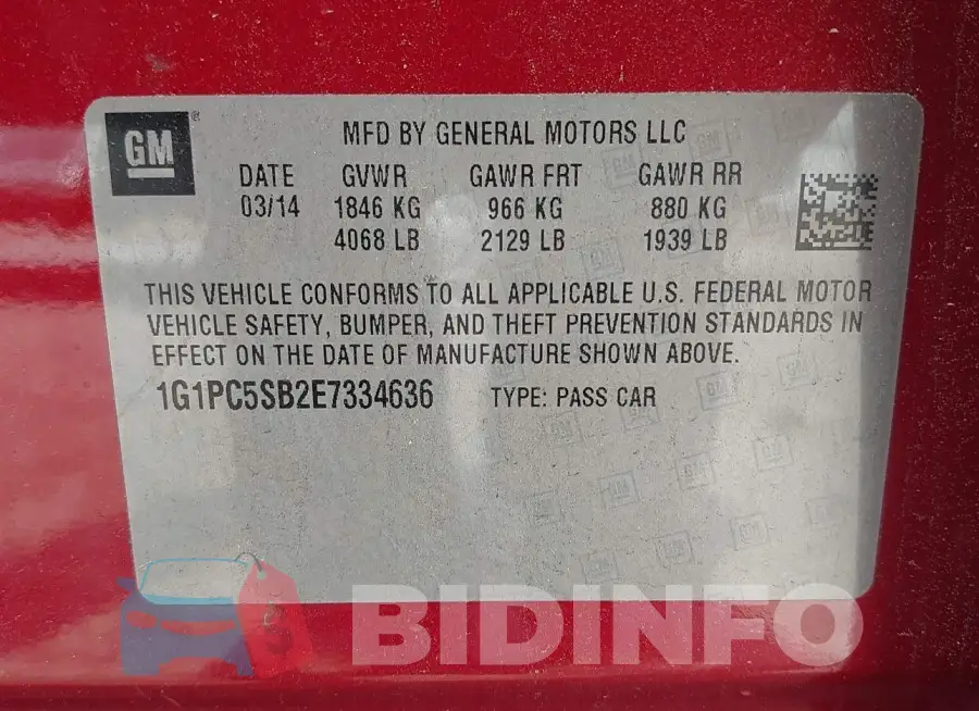 1G1PC5SB2E7334636 Photo# 9