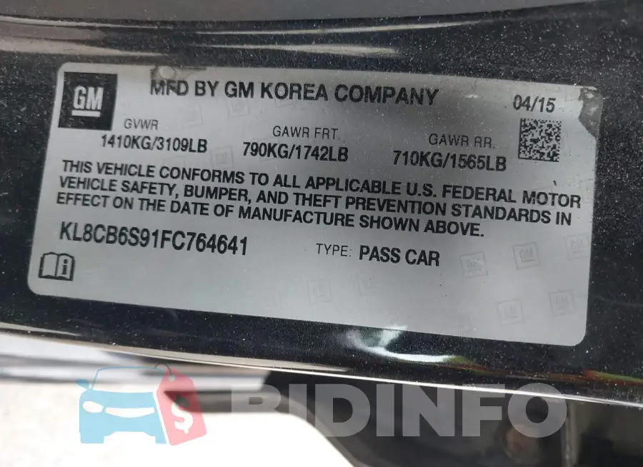 KL8CB6S91FC764641 Photo# 9