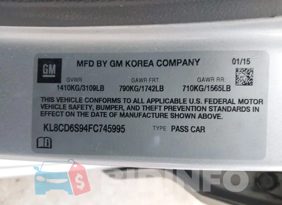 KL8CD6S94FC745995 Photo# 9