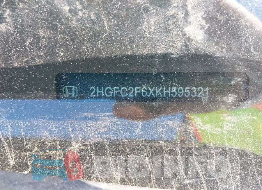 2HGFC2F6XKH595321 Photo# 9