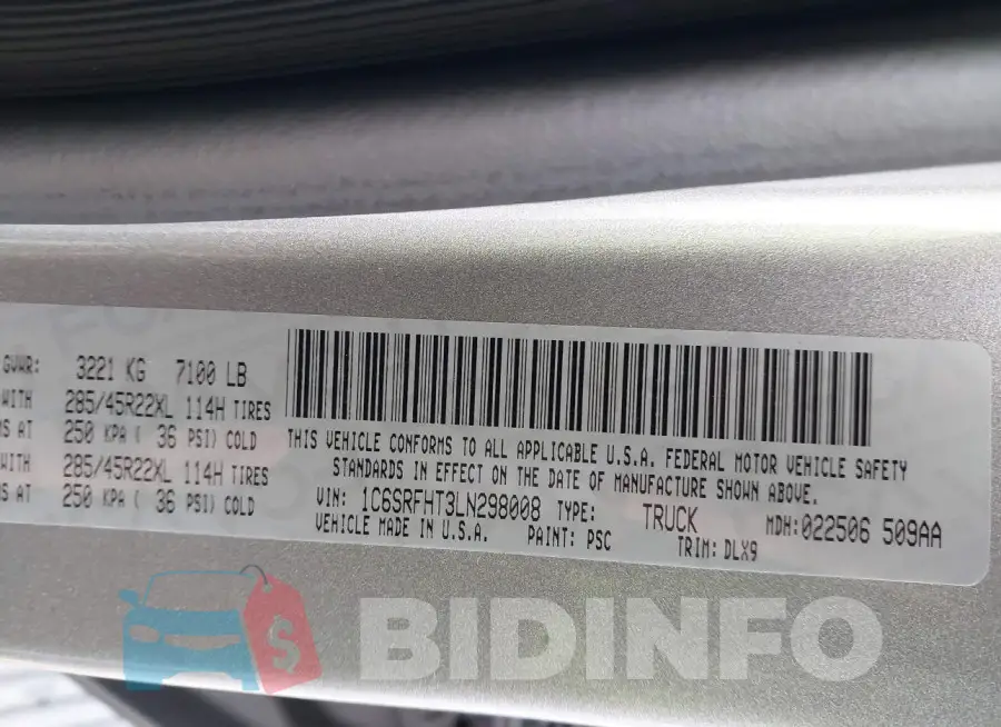 1C6SRFHT3LN298008 Photo# 9