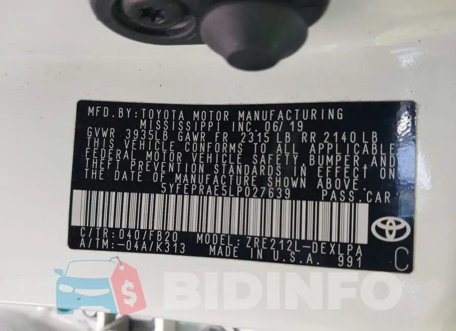 5YFEPRAE5LP027639 Photo# 9