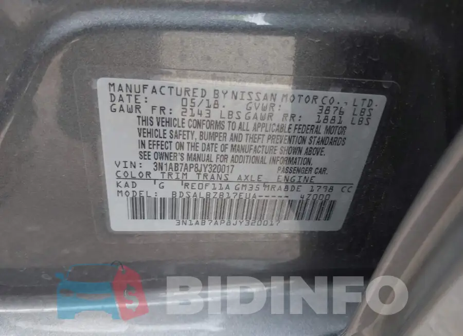 3N1AB7AP8JY320017 Photo# 9