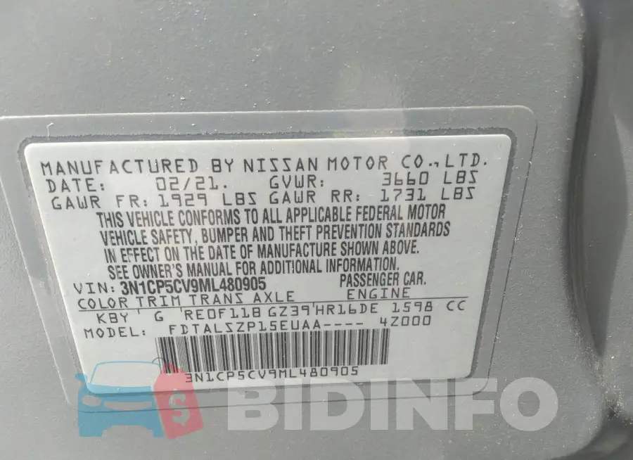 3N1CP5CV9ML480905 Photo# 9
