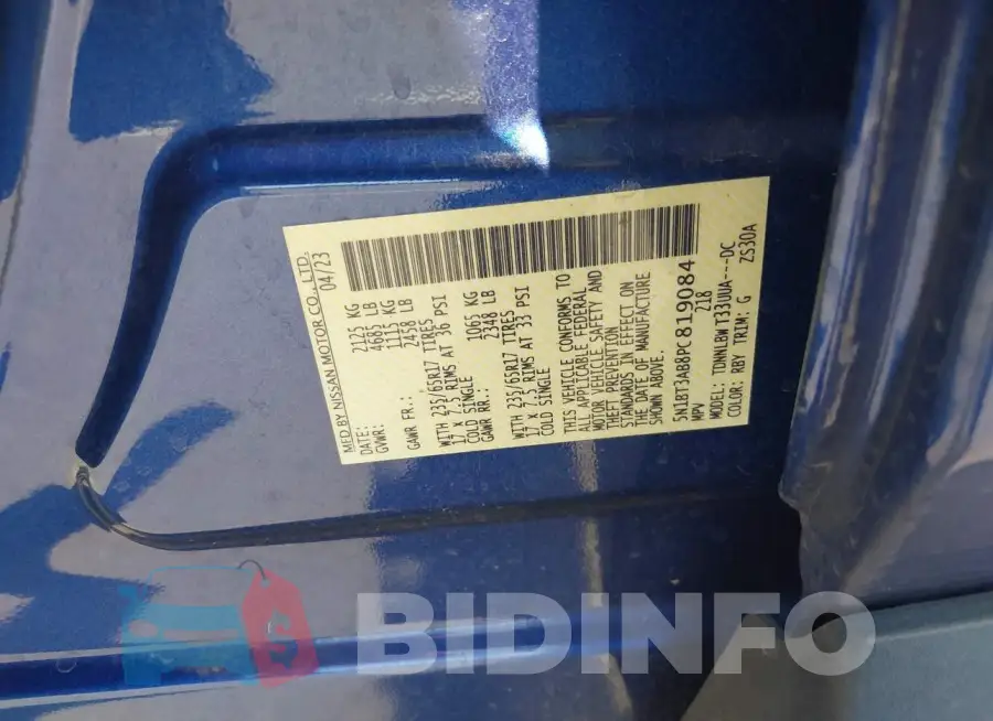 5N1BT3AB8PC819084 Photo# 9