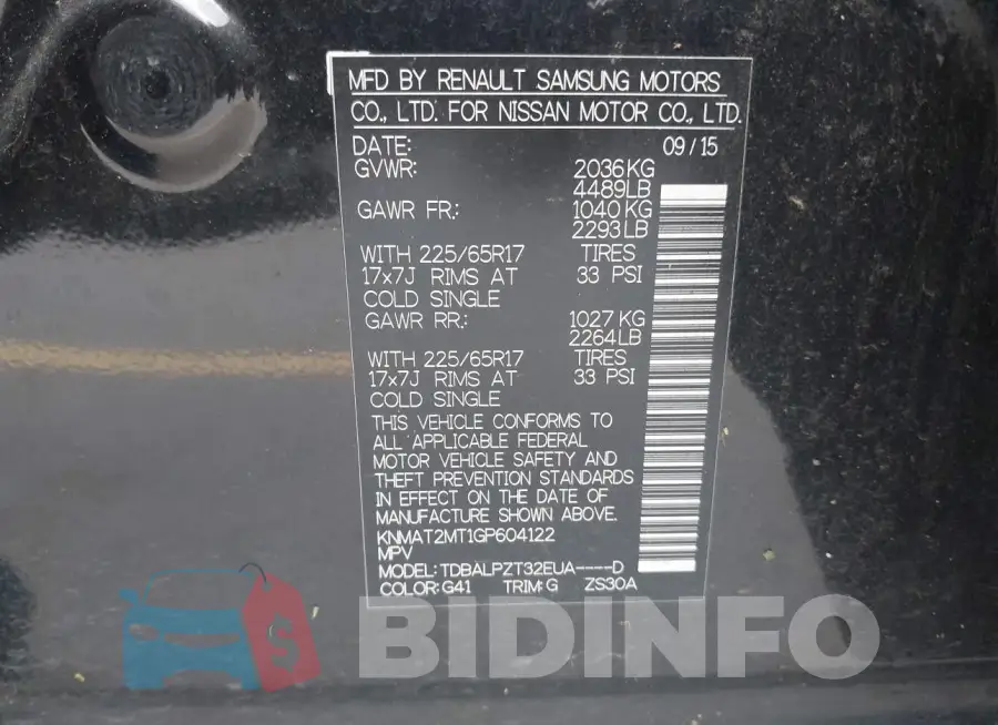 KNMAT2MT1GP604122 Photo# 9