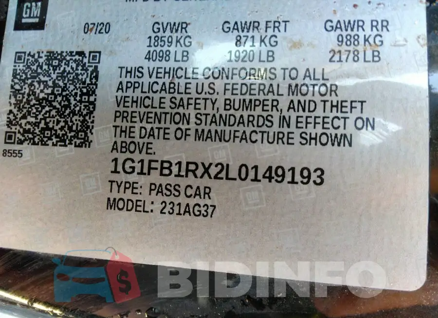 1G1FB1RX2L0149193 Photo# 9