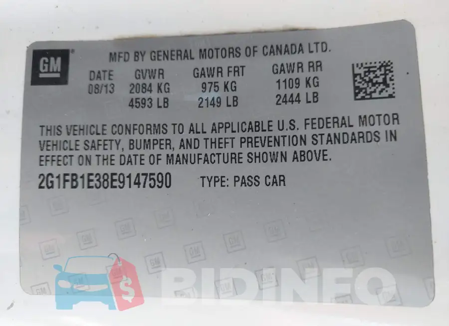 2G1FB1E38E9147590 Photo# 9