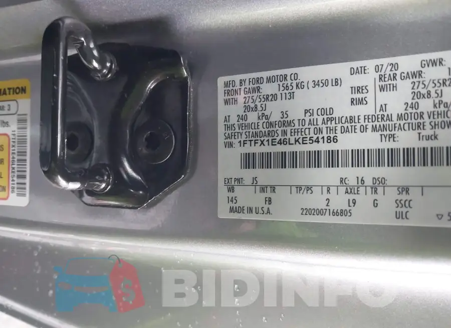 1FTFX1E46LKE54186 Photo# 9