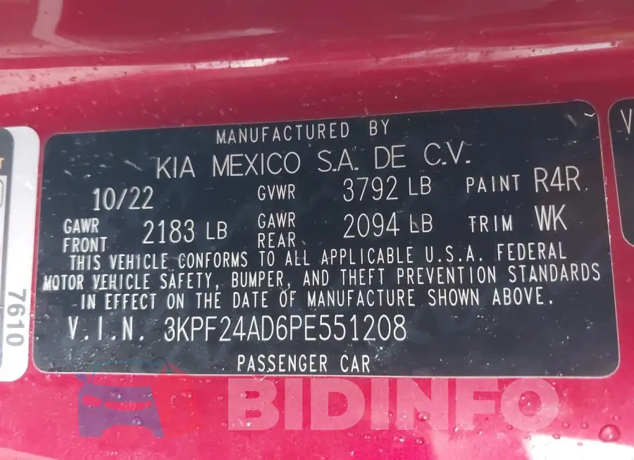 3KPF24AD6PE551208 Photo# 9