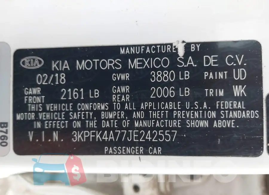 3KPFK4A77JE242557 Photo# 9
