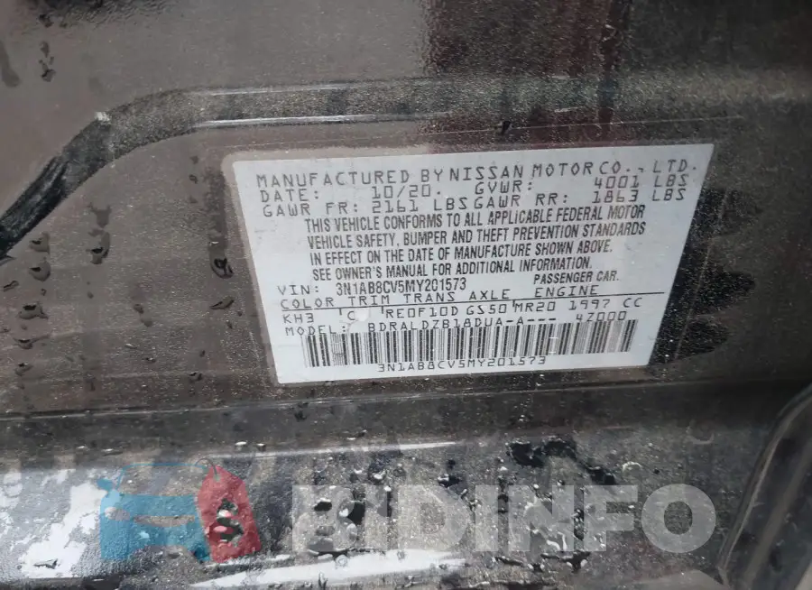 3N1AB8CV5MY201573 Photo# 9
