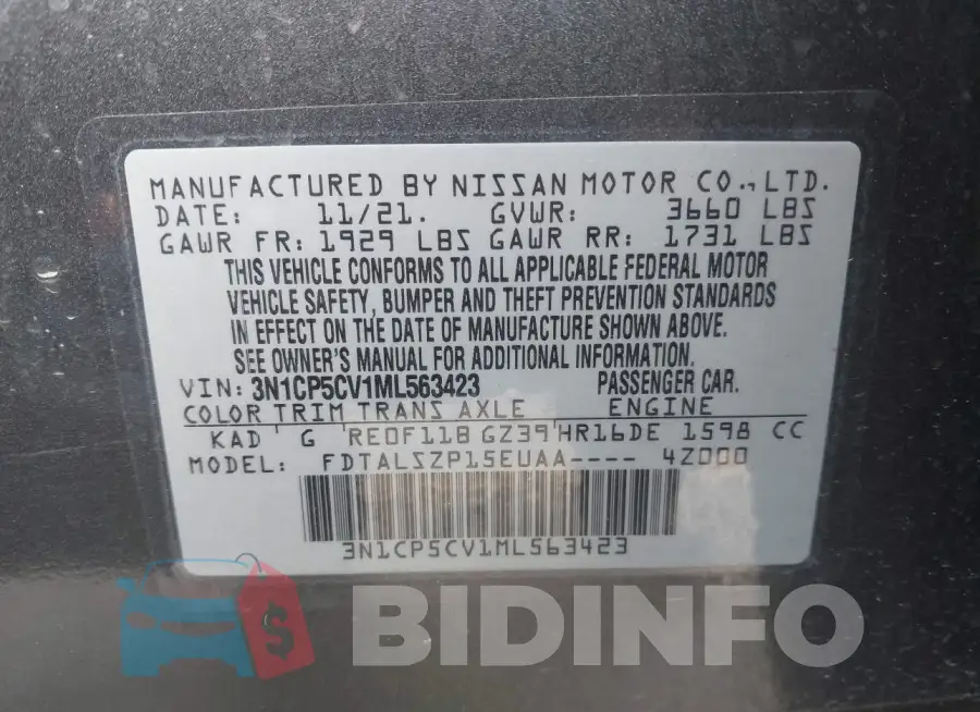 3N1CP5CV1ML563423 Photo# 9