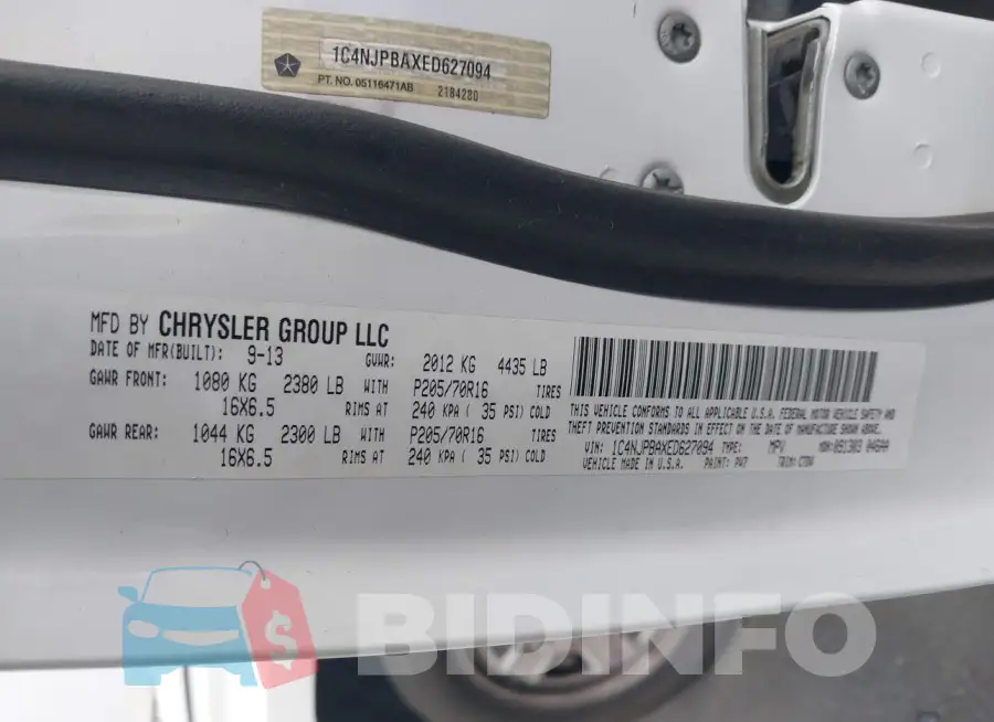 1C4NJPBAXED627094 Photo# 9