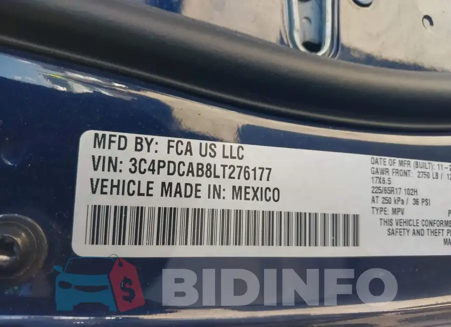 3C4PDCAB8LT276177 Photo# 9