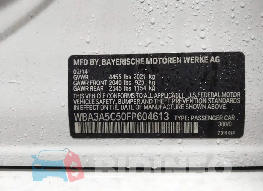 WBA3A5C50FP604613 Photo# 9