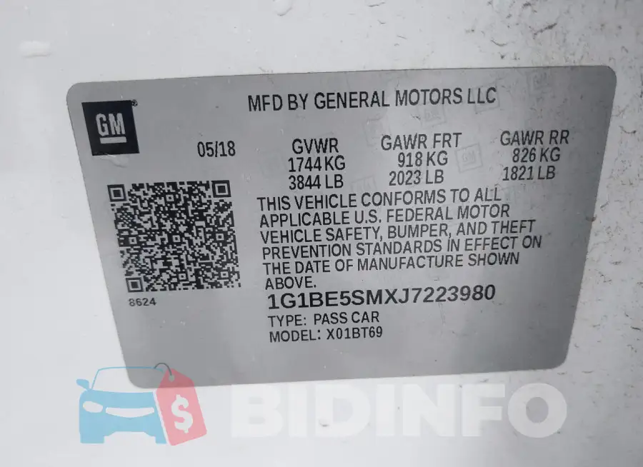 1G1BE5SMXJ7223980 Photo# 9