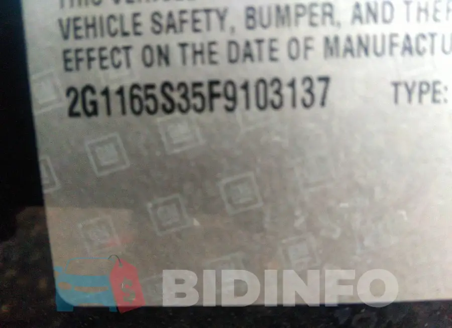 2G1165S35F9103137 Photo# 9