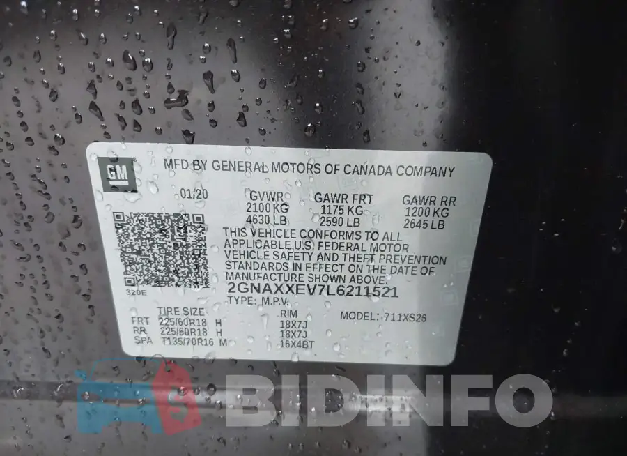 2GNAXXEV7L6211521 Photo# 9