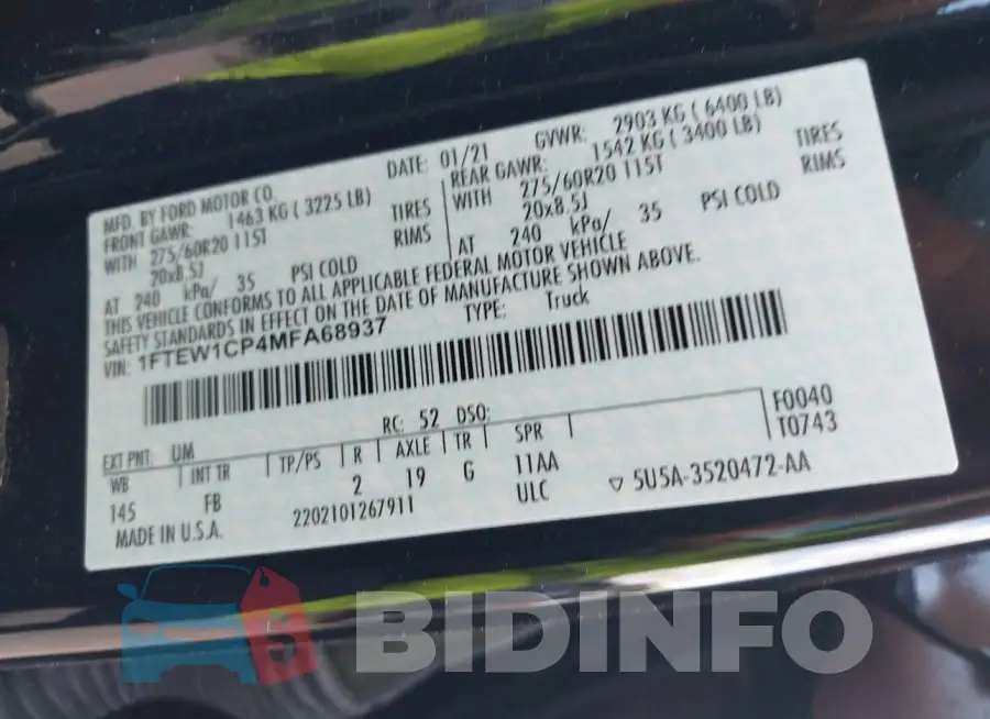 1FTEW1CP4MFA68937 Photo# 9