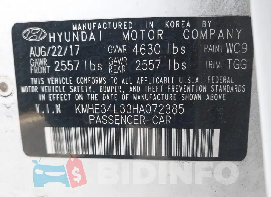 KMHE34L33HA072385 Photo# 9