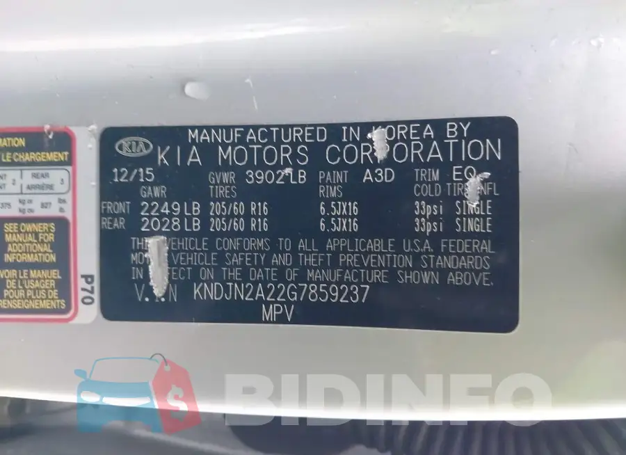 KNDJN2A22G7859237 Photo# 9