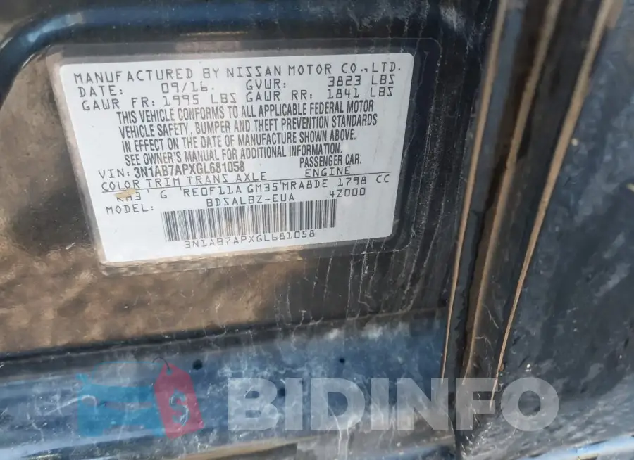 3N1AB7APXGL681058 Photo# 9