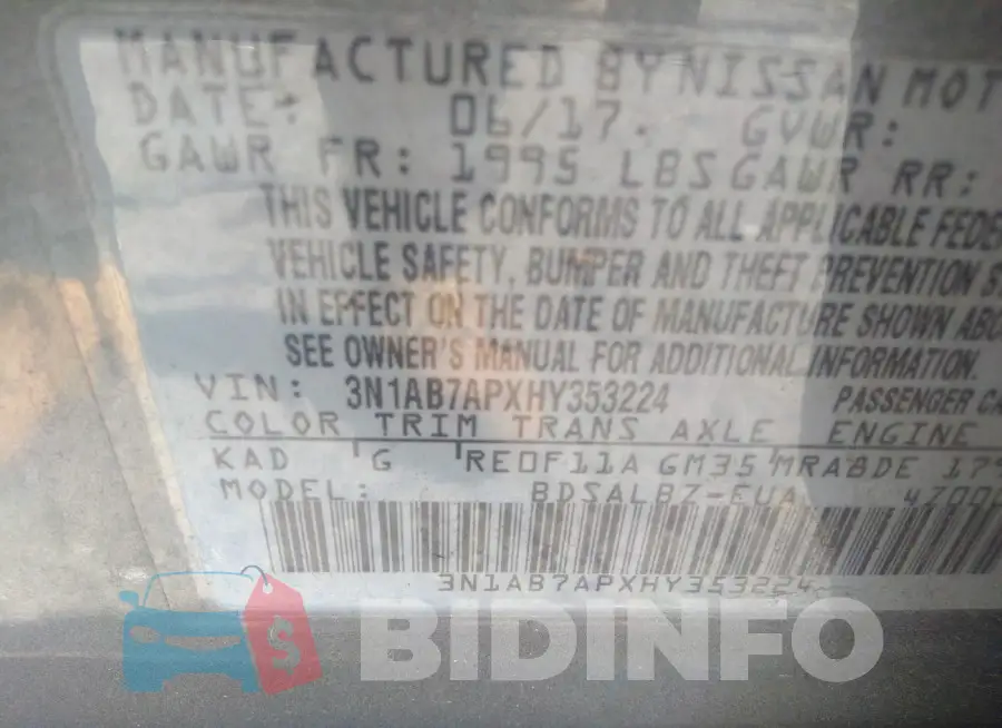 3N1AB7APXHY353224 Photo# 9