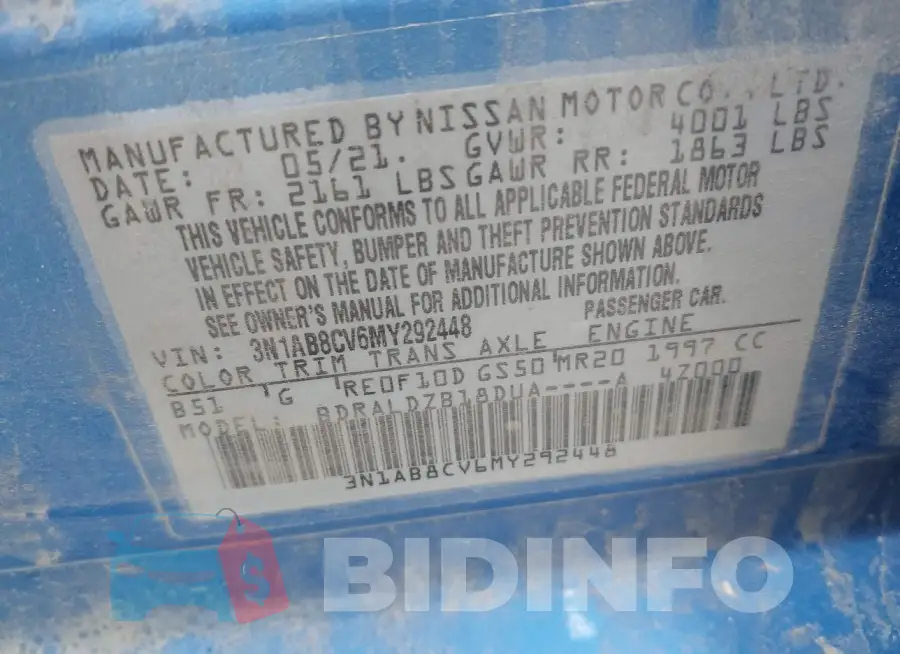 3N1AB8CV6MY292448 Photo# 9