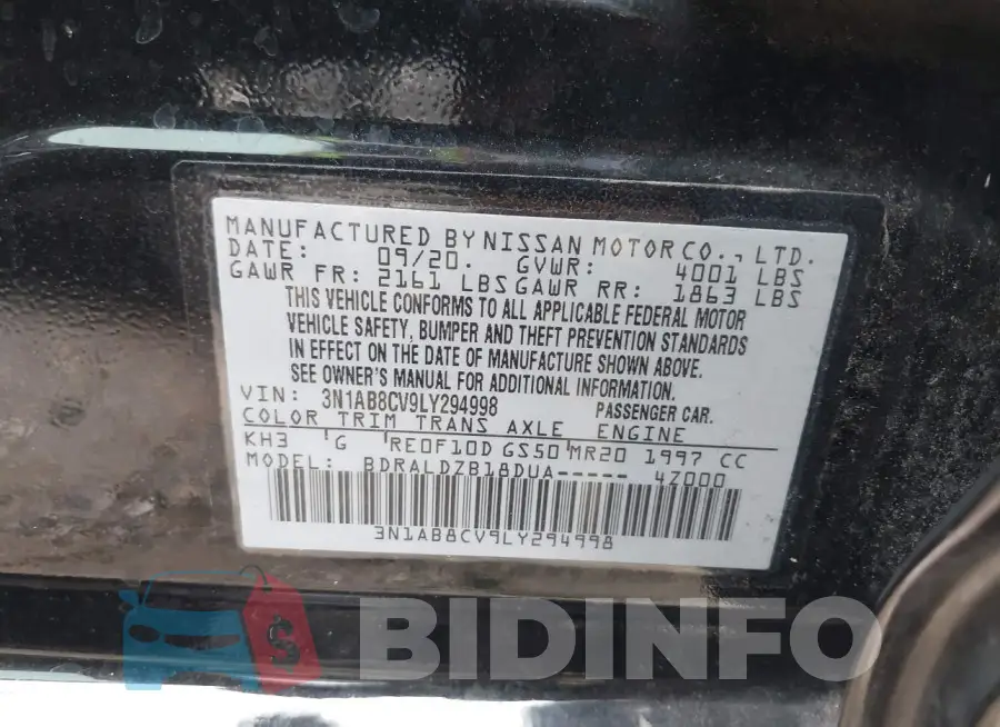 3N1AB8CV9LY294998 Photo# 9