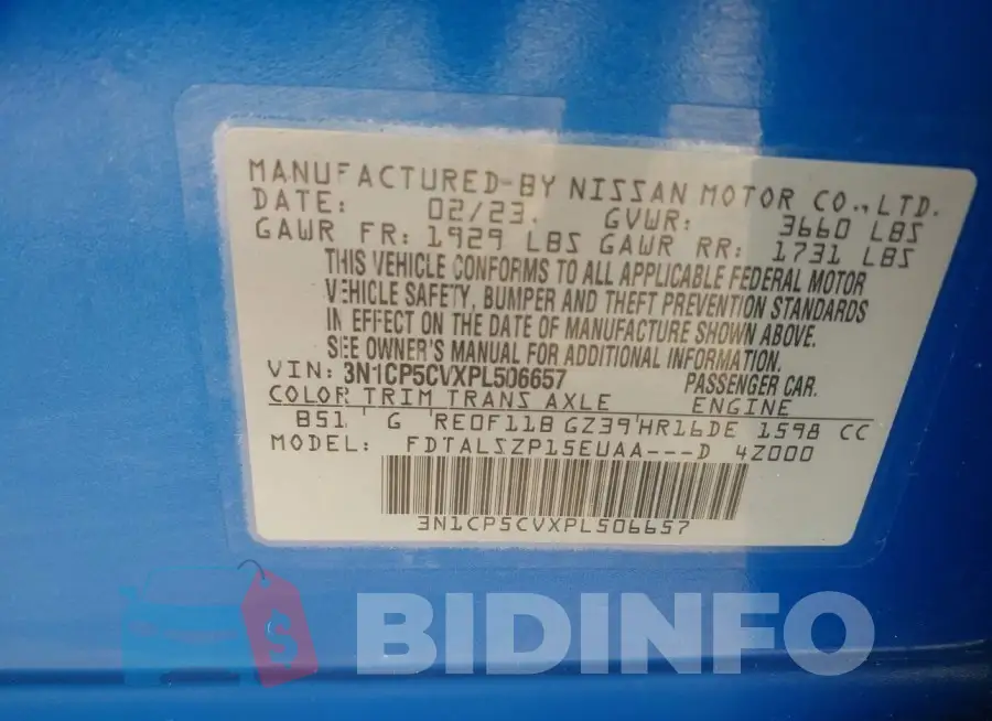 3N1CP5CVXPL506657 Photo# 9
