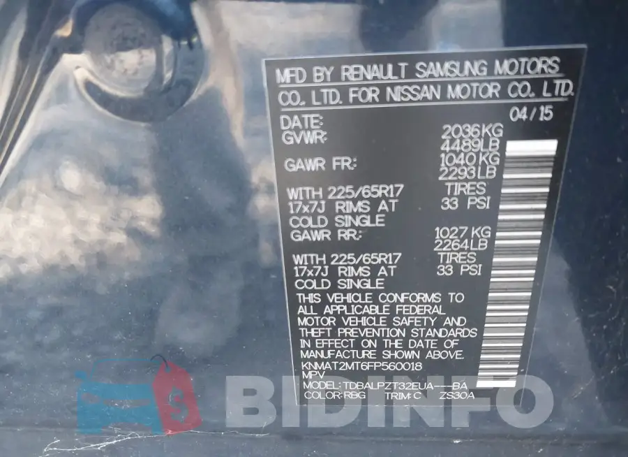 KNMAT2MT6FP560018 Photo# 9