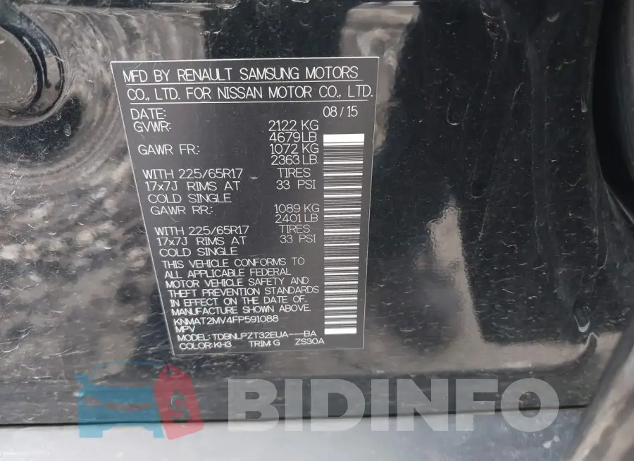 KNMAT2MV4FP591088 Photo# 9