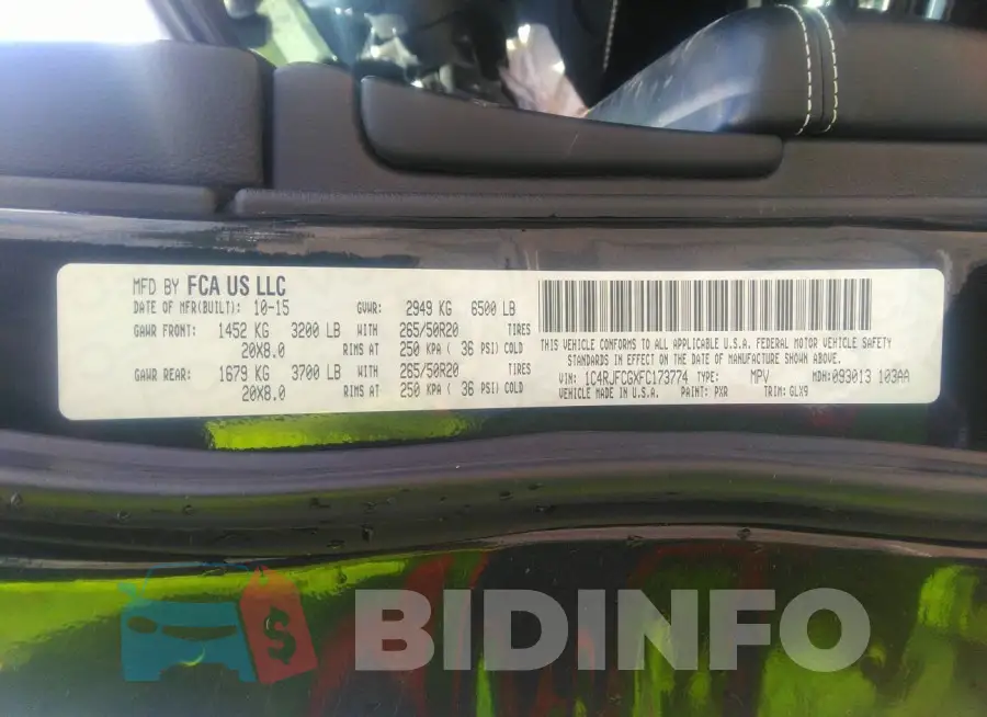 1C4RJFCGXFC173774 Photo# 9