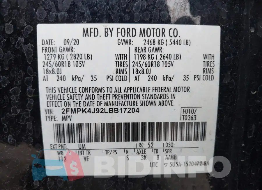 2FMPK4J92LBB17204 Photo# 9