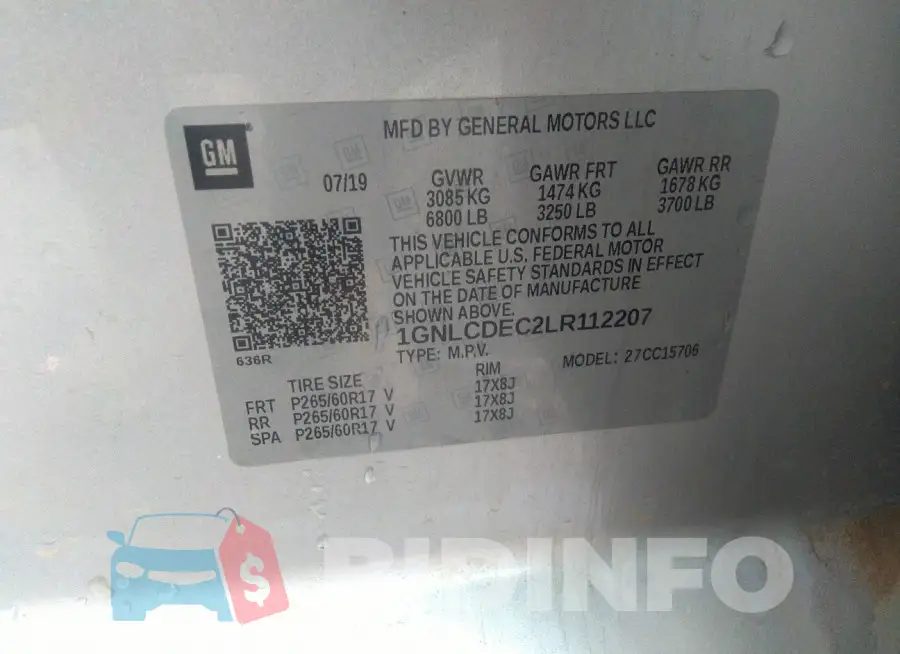 1GNLCDEC2LR112207 Photo# 8