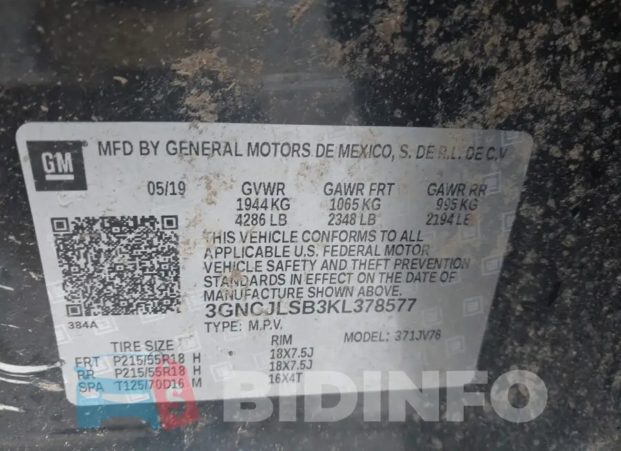 3GNCJLSB3KL378577 Photo# 9